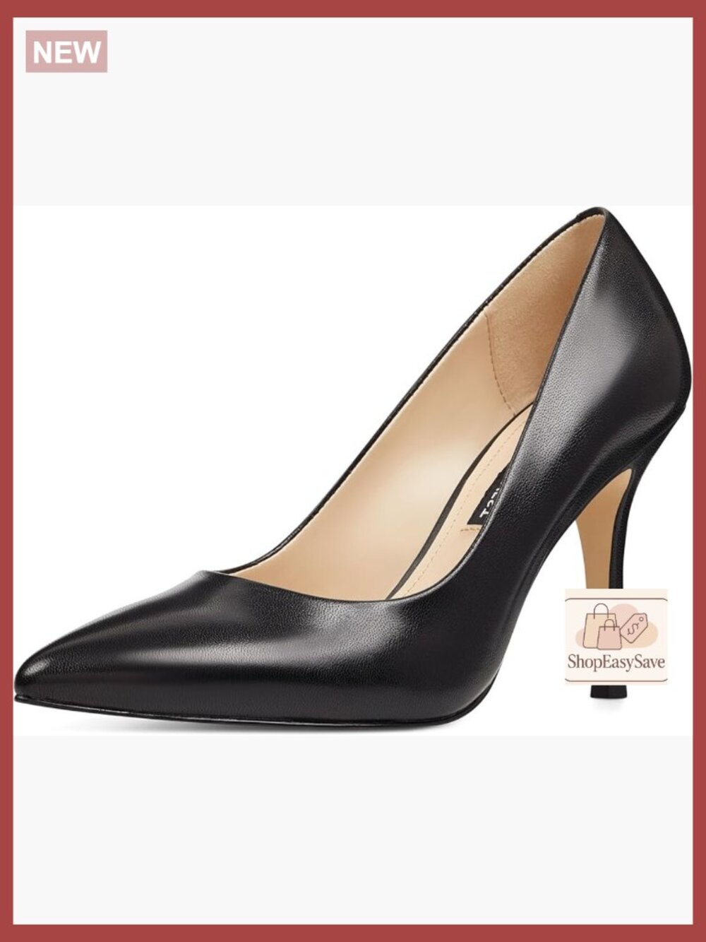 Black Leather Pumps Elegant Stiletto Heels Pointed Toe Party Evening Wear